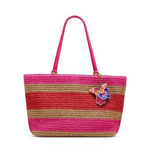 Betsey Johnson Stripe Tease Woven Tote Bag - Multi | HSN