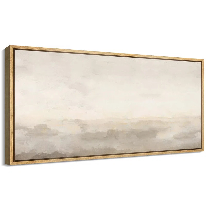 Minimal Landscape Muted Abstract Landscape Minimalist Neutral Décor Extra Large Framed Canvas Pr... | Wayfair North America