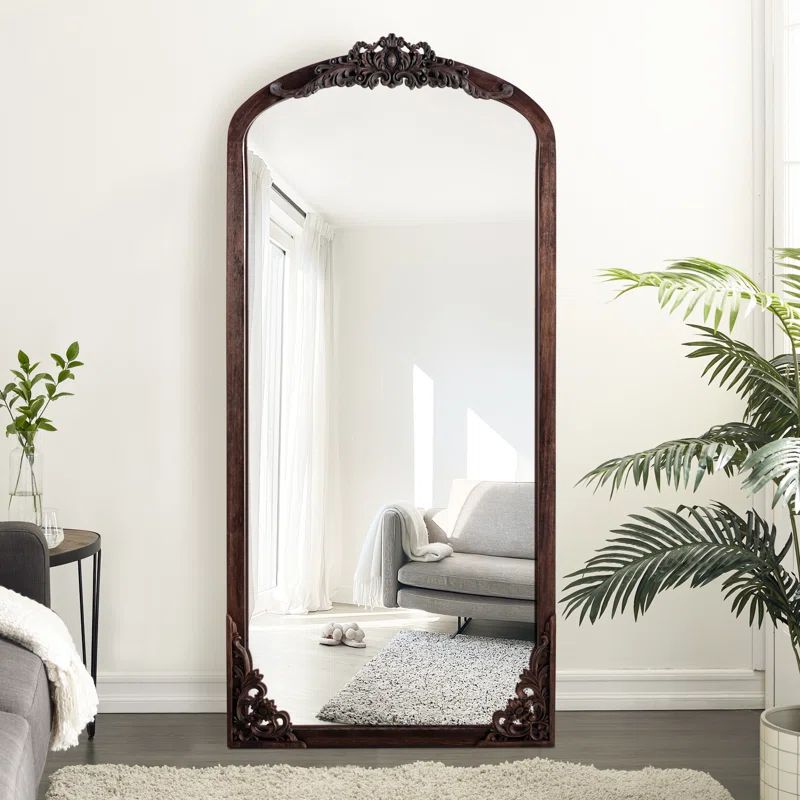 Anjulie Arch Solid Wood Mirror Full Length Mirror Wall Mirror | Wayfair North America