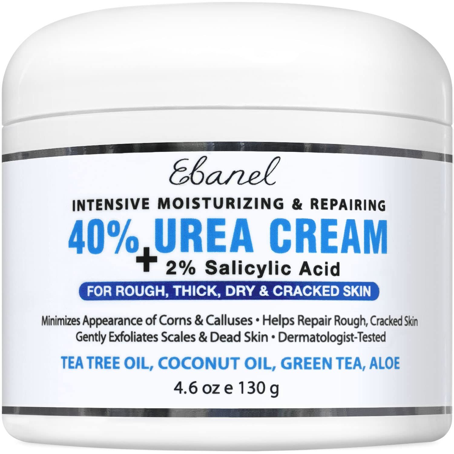 Amazon.com : Ebanel Urea Cream 40% plus Salicylic Acid 2%, Foot Cream for Dry Cracked Heels Feet ... | Amazon (US)