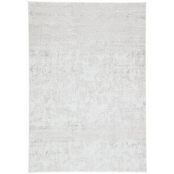 Laramie Abstract Area Rug - 5' x 7'6" - Silver/White | Bed Bath & Beyond