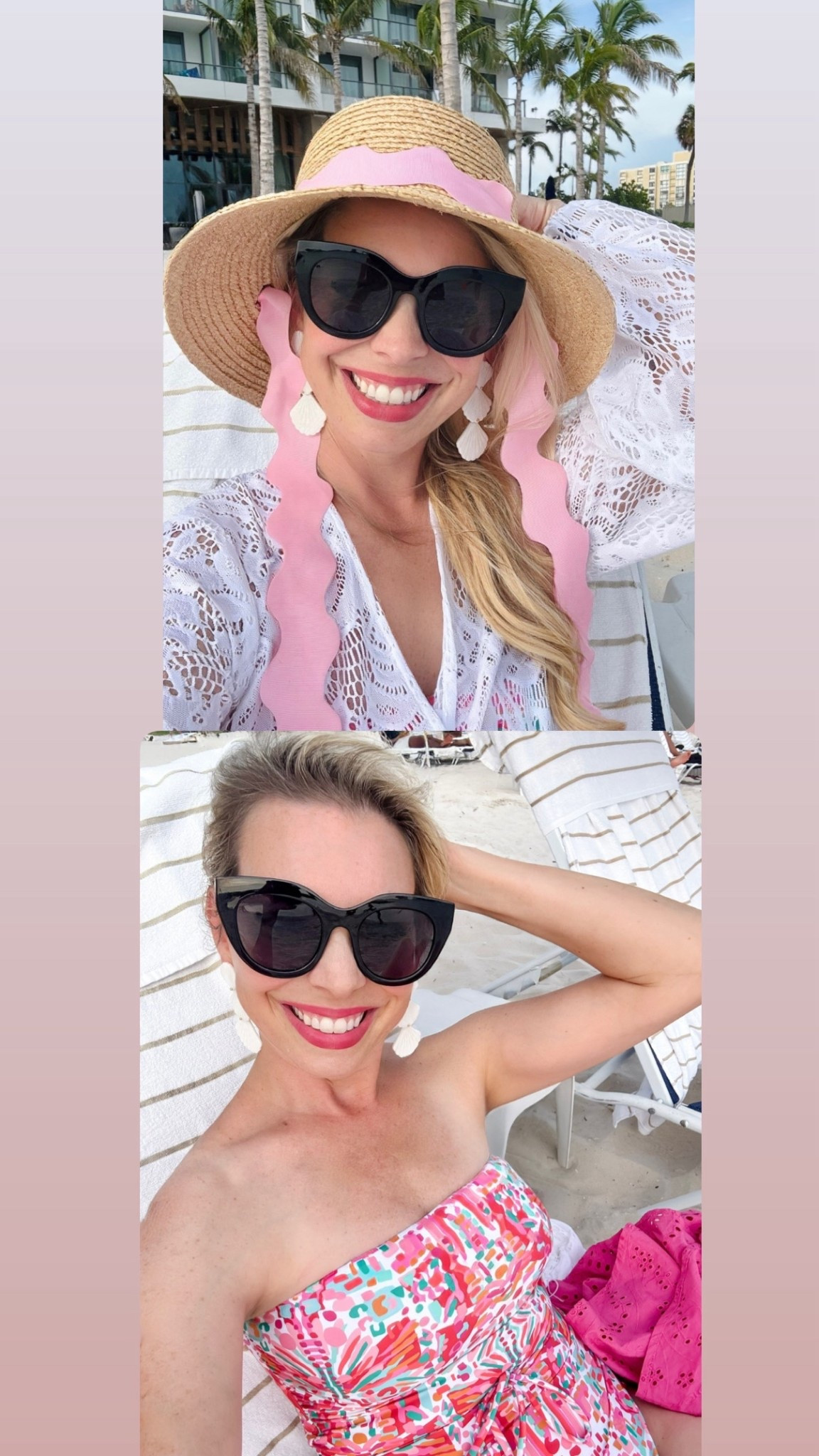 Beach vacay looks 💕
#sunhat
#ricrack
#coverup
#swimsuit
#onepiece
#shellearrings


#LTKTravel #LTKSeasonal #LTKSwim