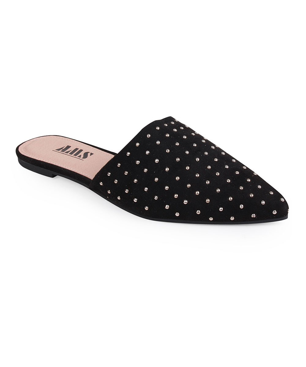 M & L Women's Mules BLACK - Black Studded Isabella Mule - Women | Zulily