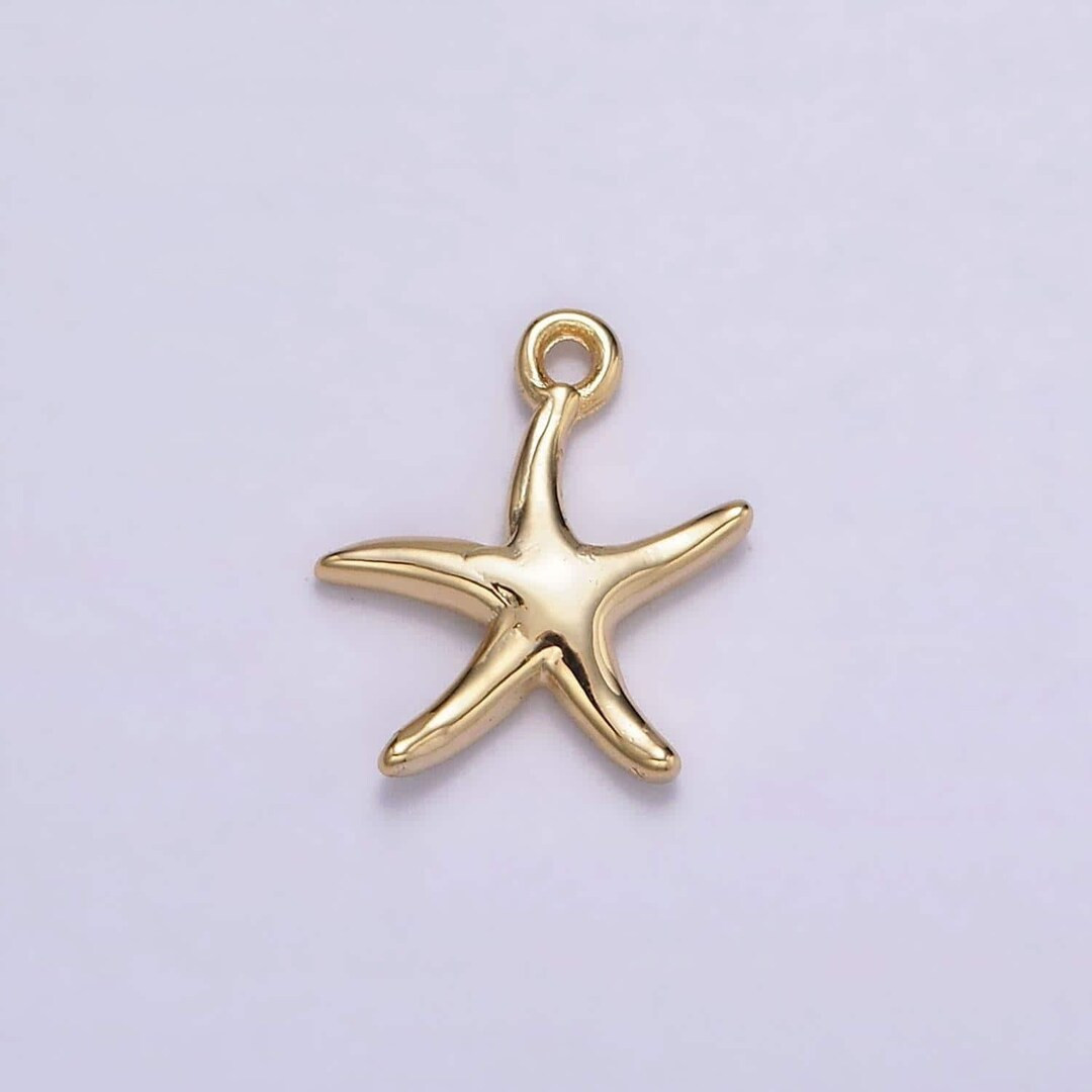 16k Gold Filled Mini Minimalist Star Fish Ocean Animal Add-on Charm | N954 - Etsy | Etsy (US)