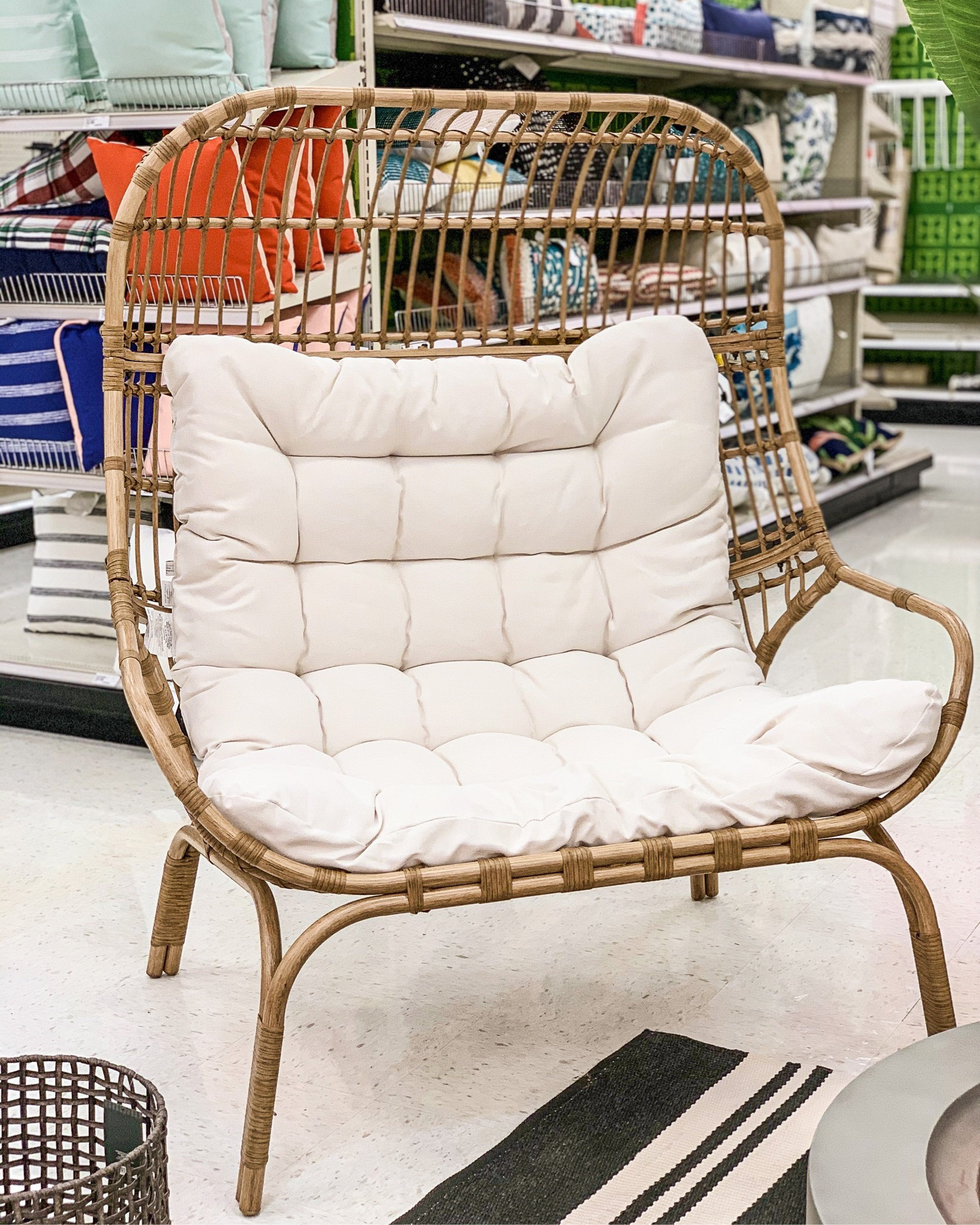 Wicker egg deals chair target