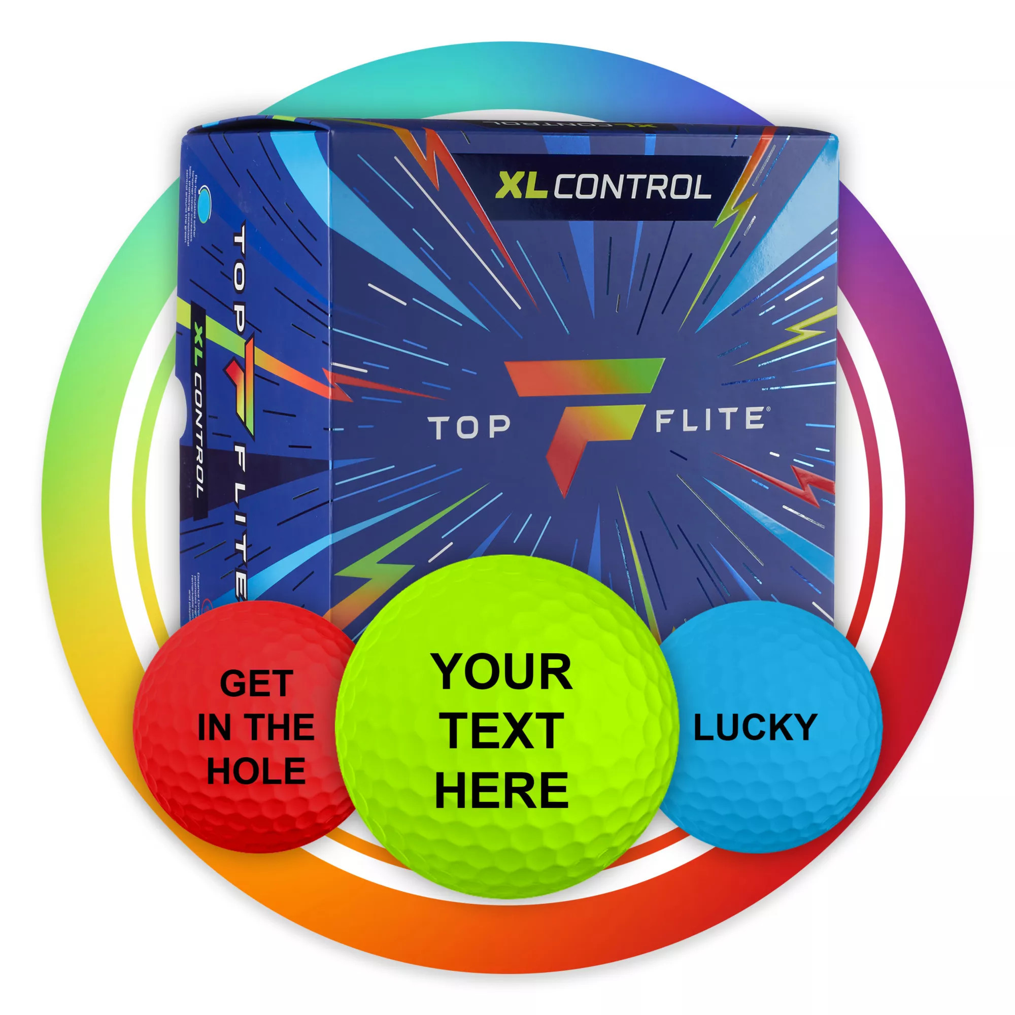 Top Flite XL Control Personalized Golf Balls - 48 Pack, Blue | DICK'S Sporting Goods