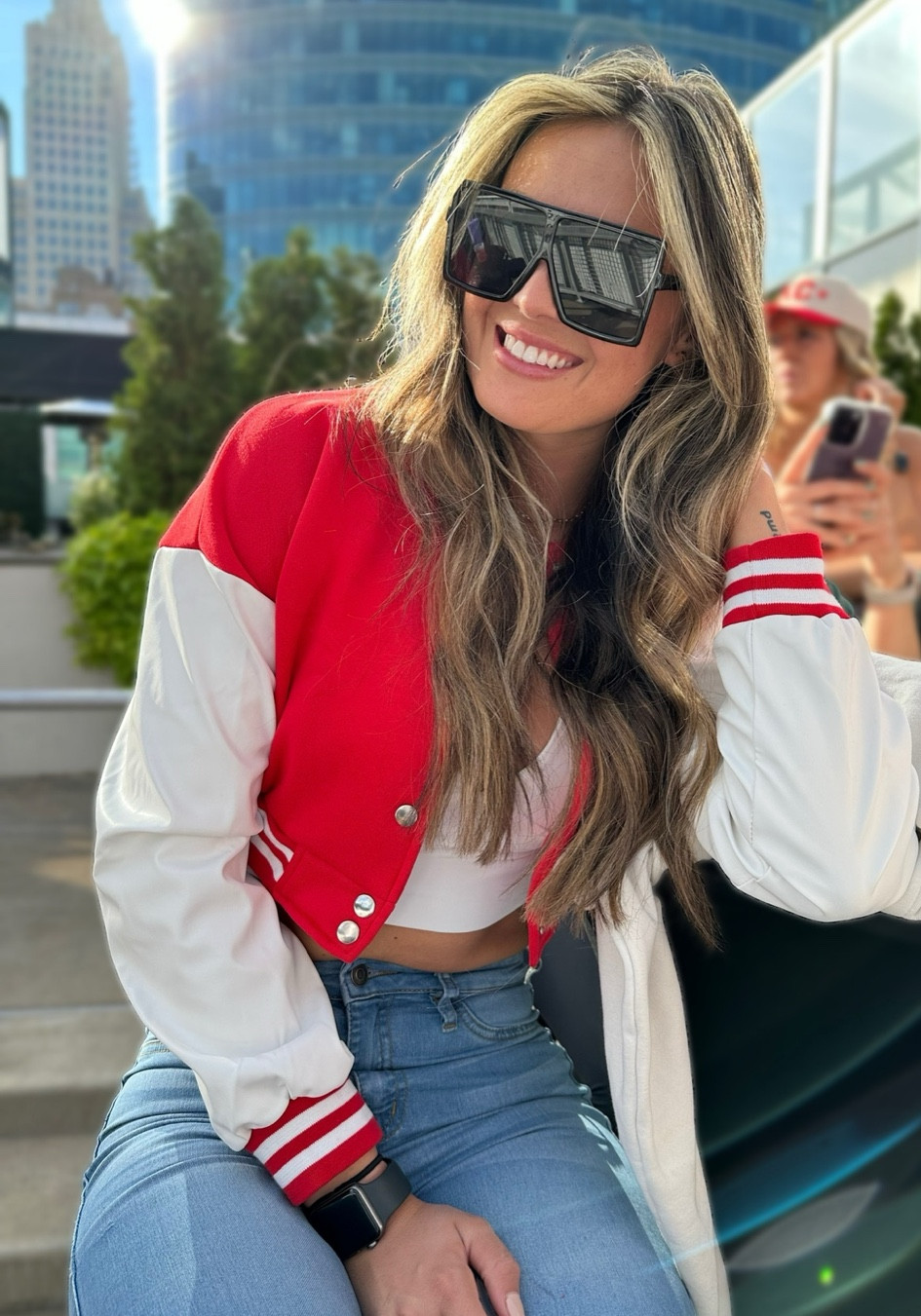 One of my go-to basic tanks, so stretchy and cozy! This crop jacket is very cropped so I sized up and got a L! ✨ 

#LTKstyletip