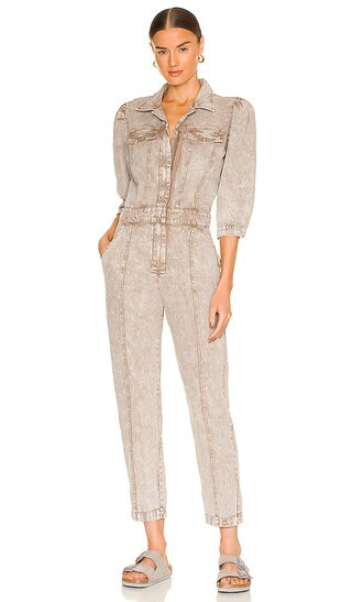 Kahrina Jumpsuit in Driftwood Mineral Wash | Revolve Clothing (Global)