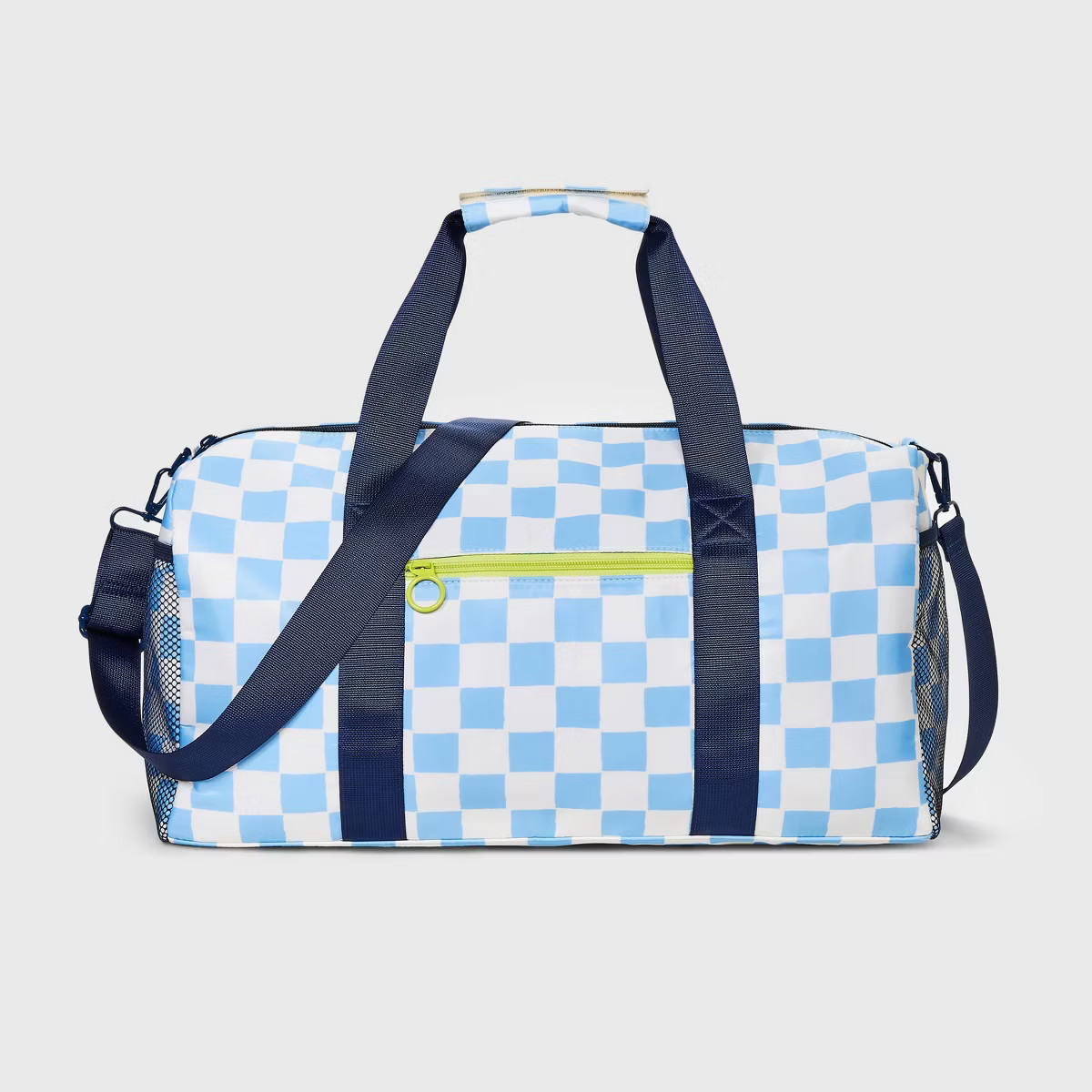 Boys' Checkered Duffel Bag - Cat & Jack™️ Blue/White | Target