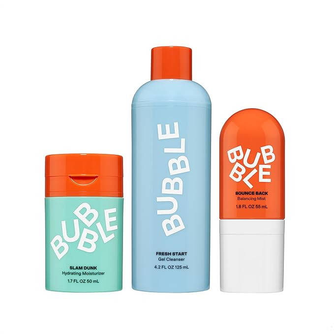 Bubble Skincare Slam Dunk Hydrating Face Lotion (50ml) + Fresh Start Gel Face Wash (125ml) + Boun... | Amazon (US)