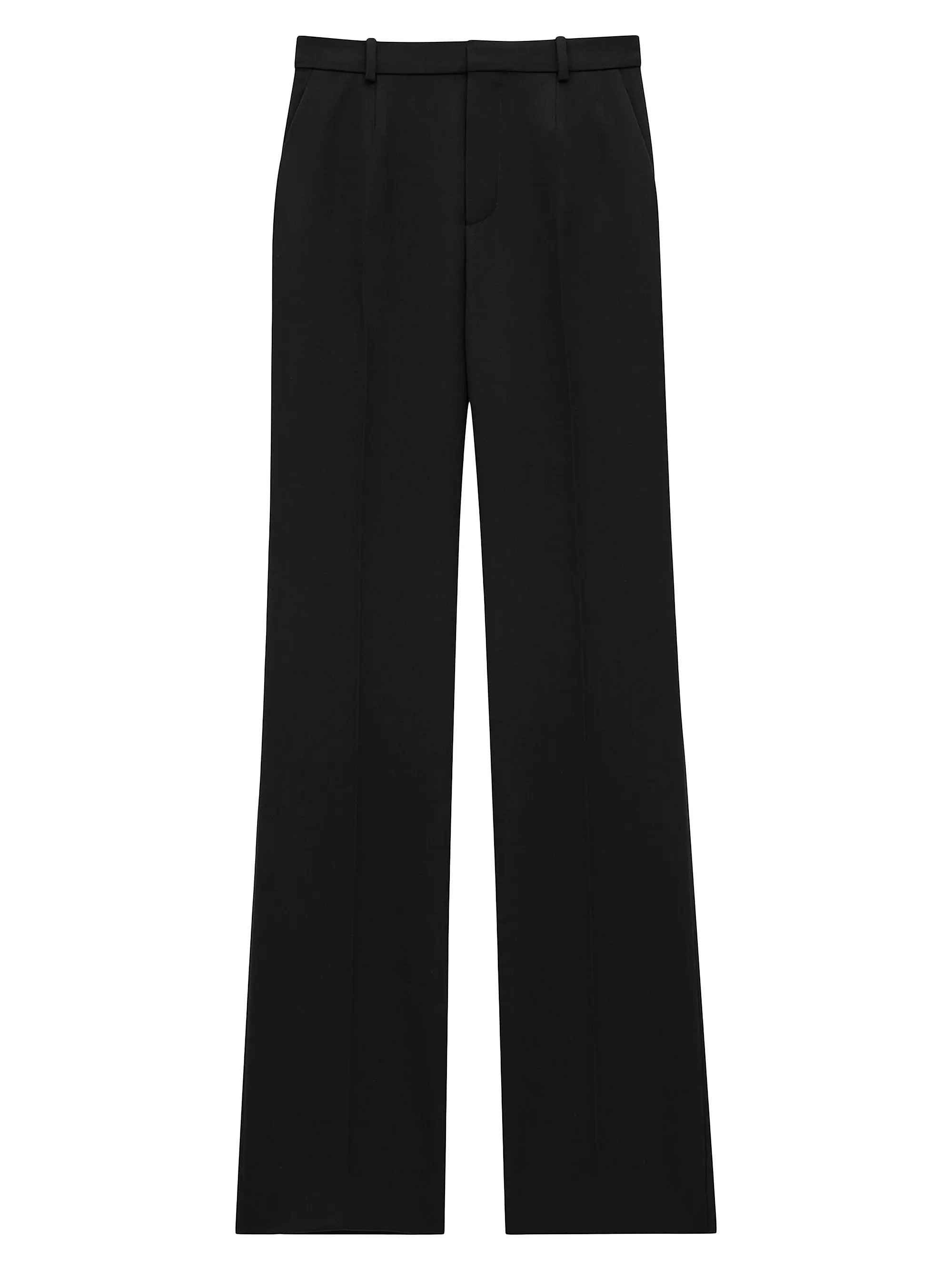 Saint Laurent Flared Tuxedo Pants in Grain De Poudre | Saks Fifth Avenue | Saks Fifth Avenue