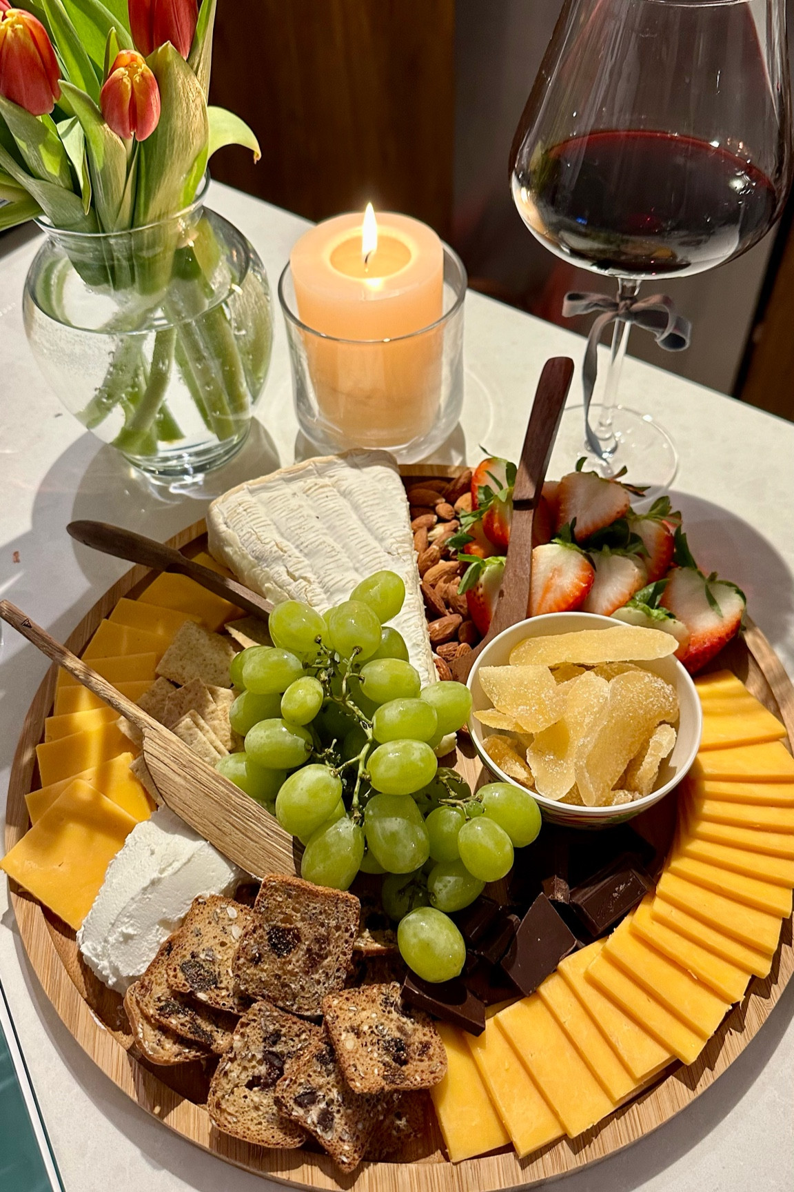 Girls night book club. Amazon charcuterie board with Anthropologie and crate barrel accessories. The wine glass in her bow era  

#LTKhome