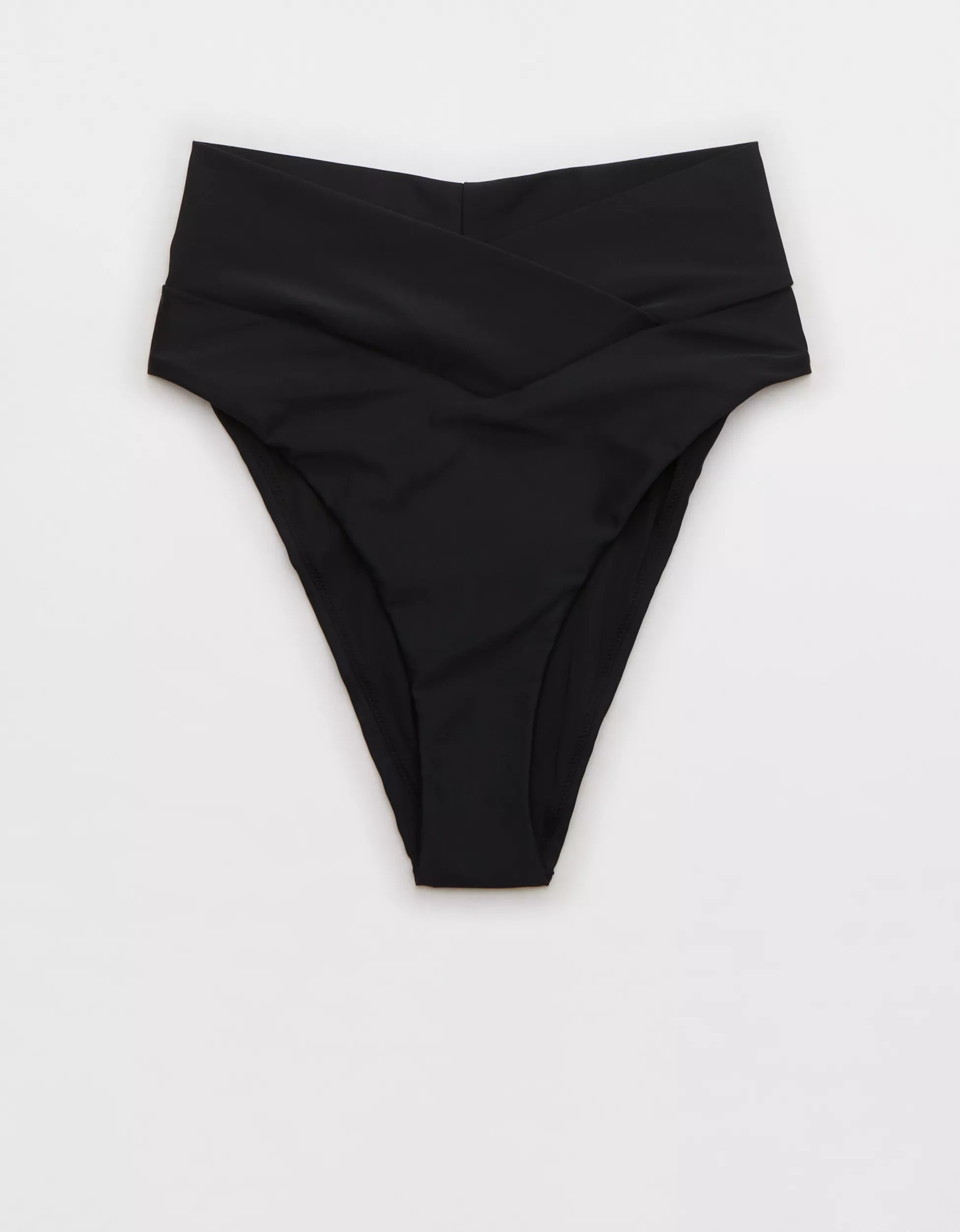 Aerie Crossover High Cut Cheeky Bikini Bottom | Aerie