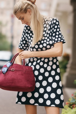 The Nina Short-Sleeve Mock-Neck Mod Sweater Mini Dress | Anthropologie (US)