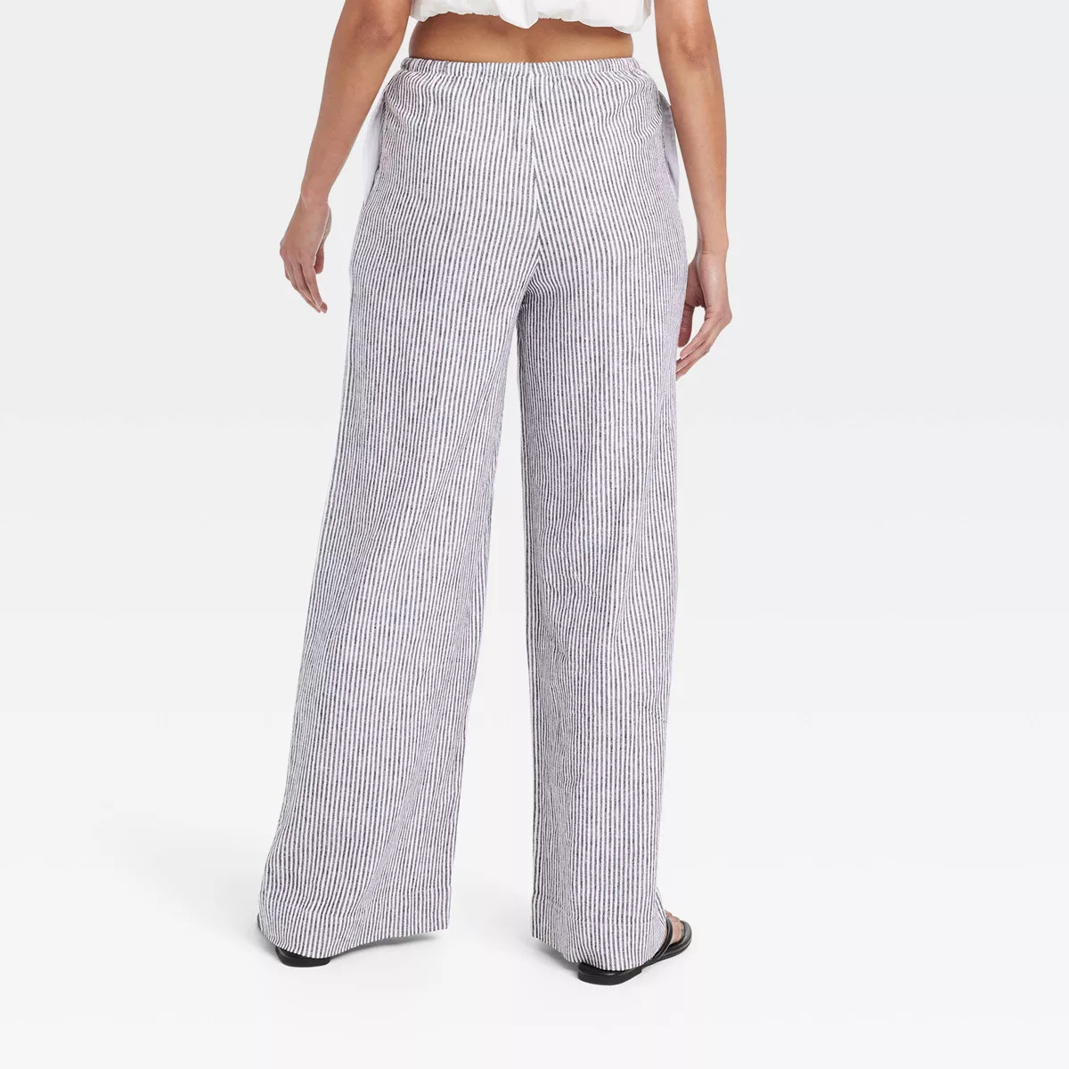 Women's High-Rise Wide Leg Linen Pull-On Pants - A New Day™ | Target