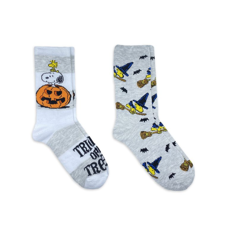 Peanuts Halloween Women's Crew Socks, 2-Pack, Size 4-10 | Walmart (US)