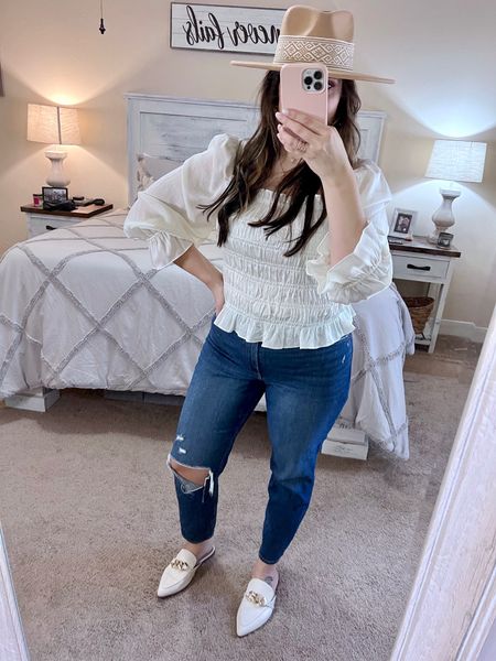 Midsize Fall Outfit Inspo 

Top - Medium 
Jeans - 12
Shoes - 10 

Fall style, fall fashion, midsize style, Abercrombie jeans, Target finds, Amazon finds, fall hat, mules, affordable fashion  

#LTKsalealert #LTKcurves #LTKstyletip