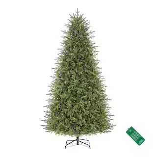 9 ft. Pre-Lit LED Grand Duchess Twinkling Balsam Fir Artificial Christmas Tree | The Home Depot