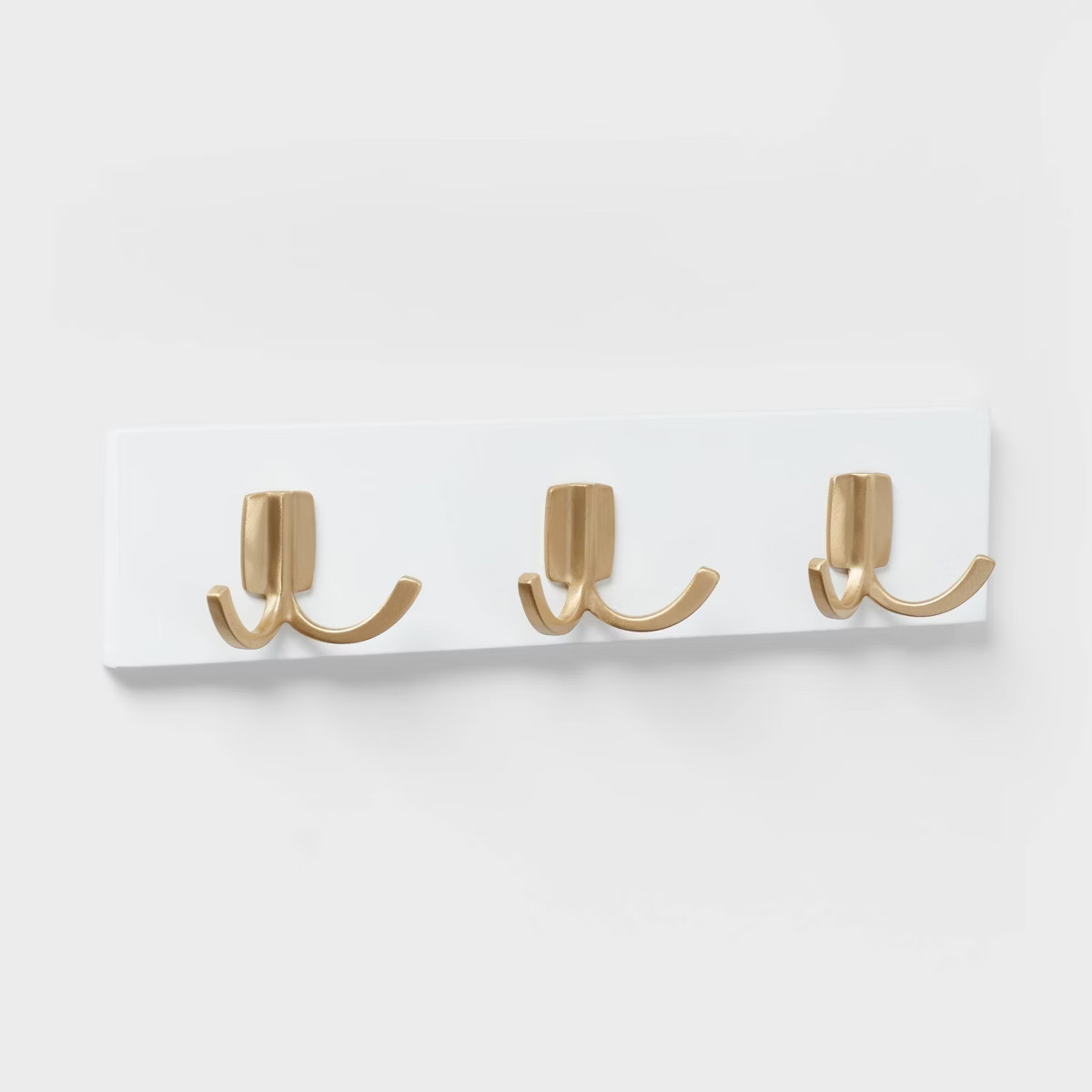 Modern Octopus 3 Hooks Rail Gold/White - Brightroom™: Wall Mounted Decorative Hook Rack, Cast A... | Target