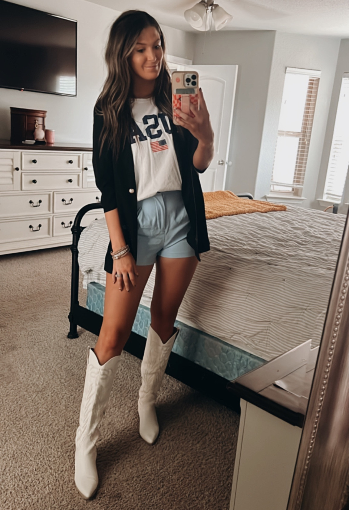 Fun Texas Fall Fits | Red White and Blue outfit | Realtor outfit 

#LTKfindsunder50 #LTKstyletip #LTKshoecrush