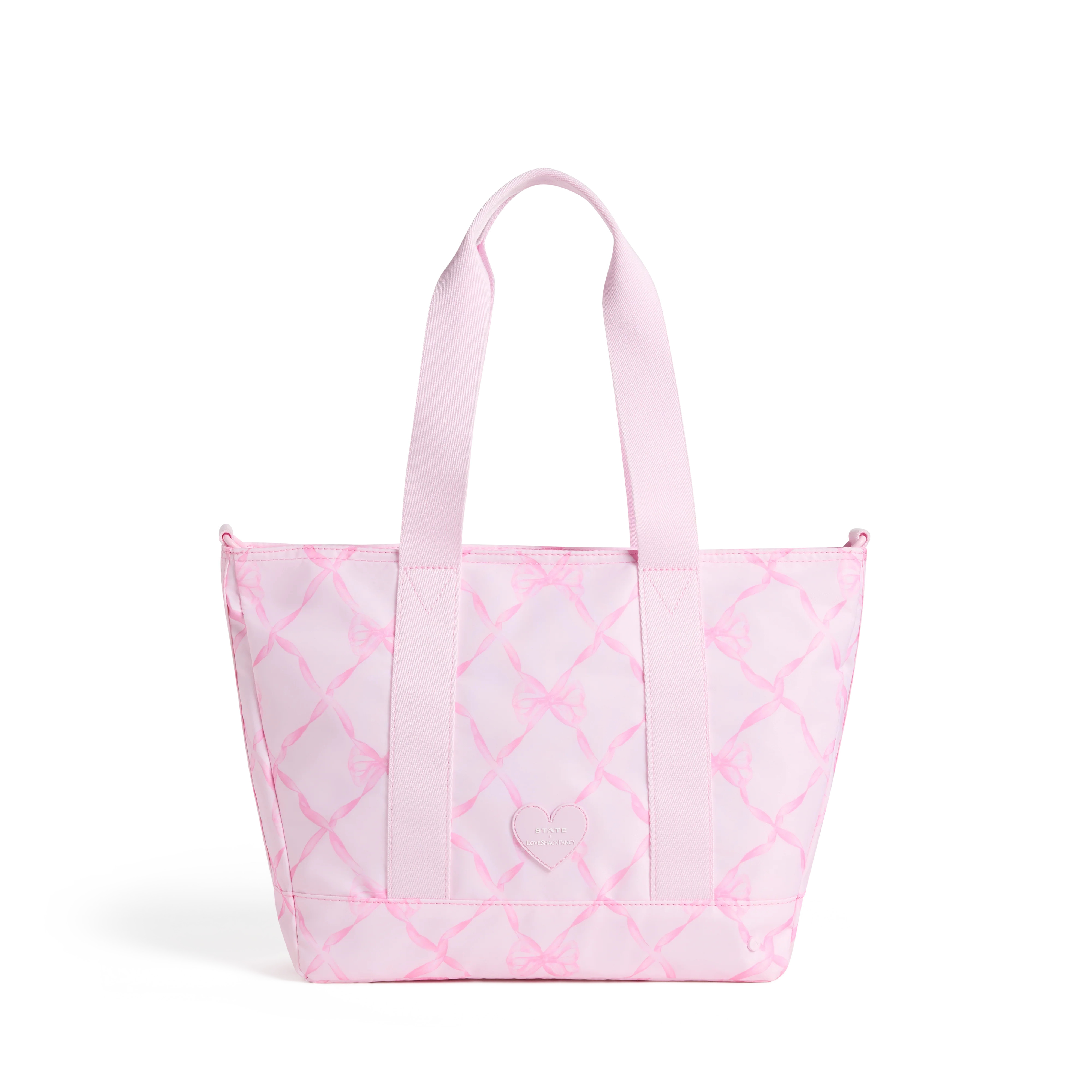 STATE Bags | STATE x LoveShackFancy Ballet Tote Pink Peppermint | STATE Bags