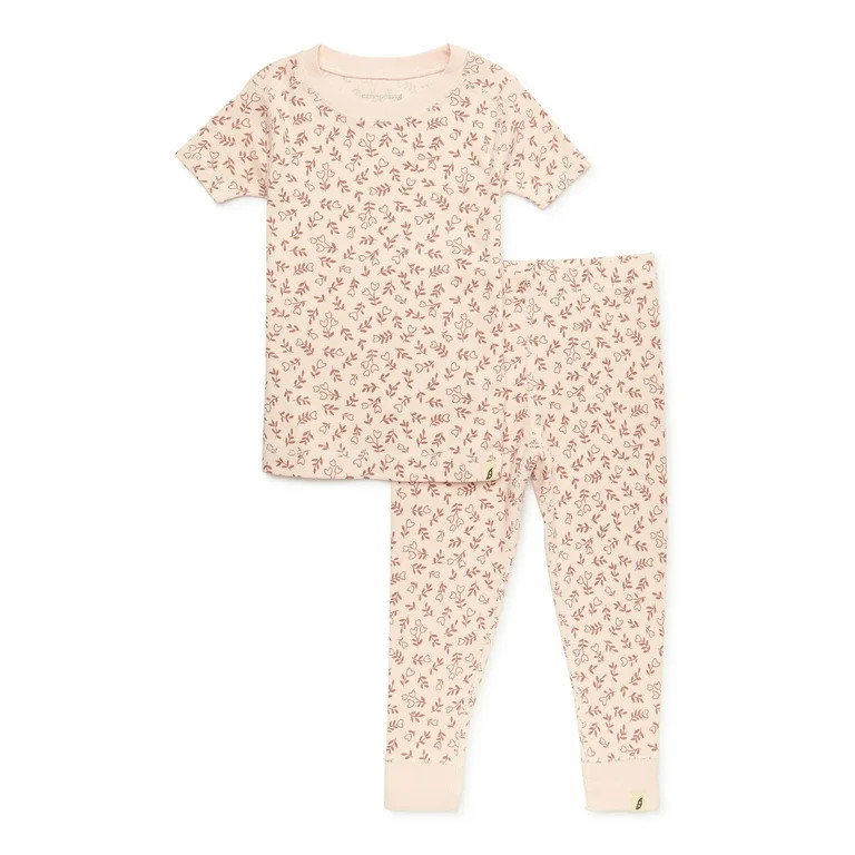 easy-peasy Toddler Unisex Short Sleeve Top and Pants Pajama Set, 2-Piece, Sizes 12M-5T | Walmart (US)