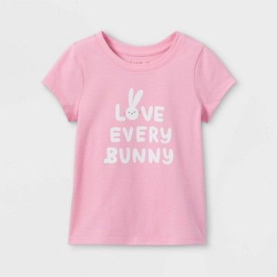 Toddler Girls' 'Love Every Bunny' Graphic T-Shirt - Cat & Jack™ Medium Pink | Target