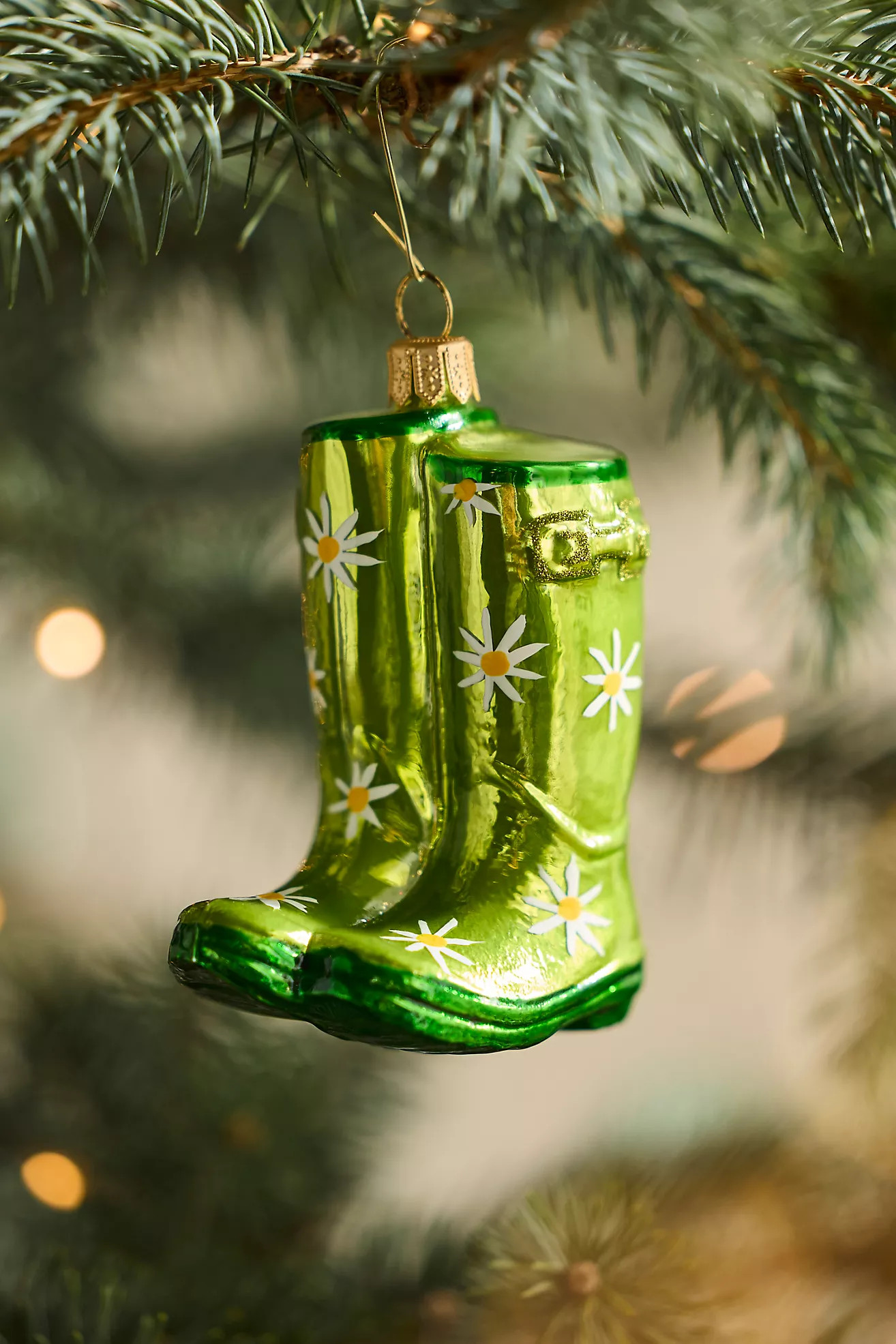 Daisy Rain Boot Glass Ornament | Anthropologie (US)