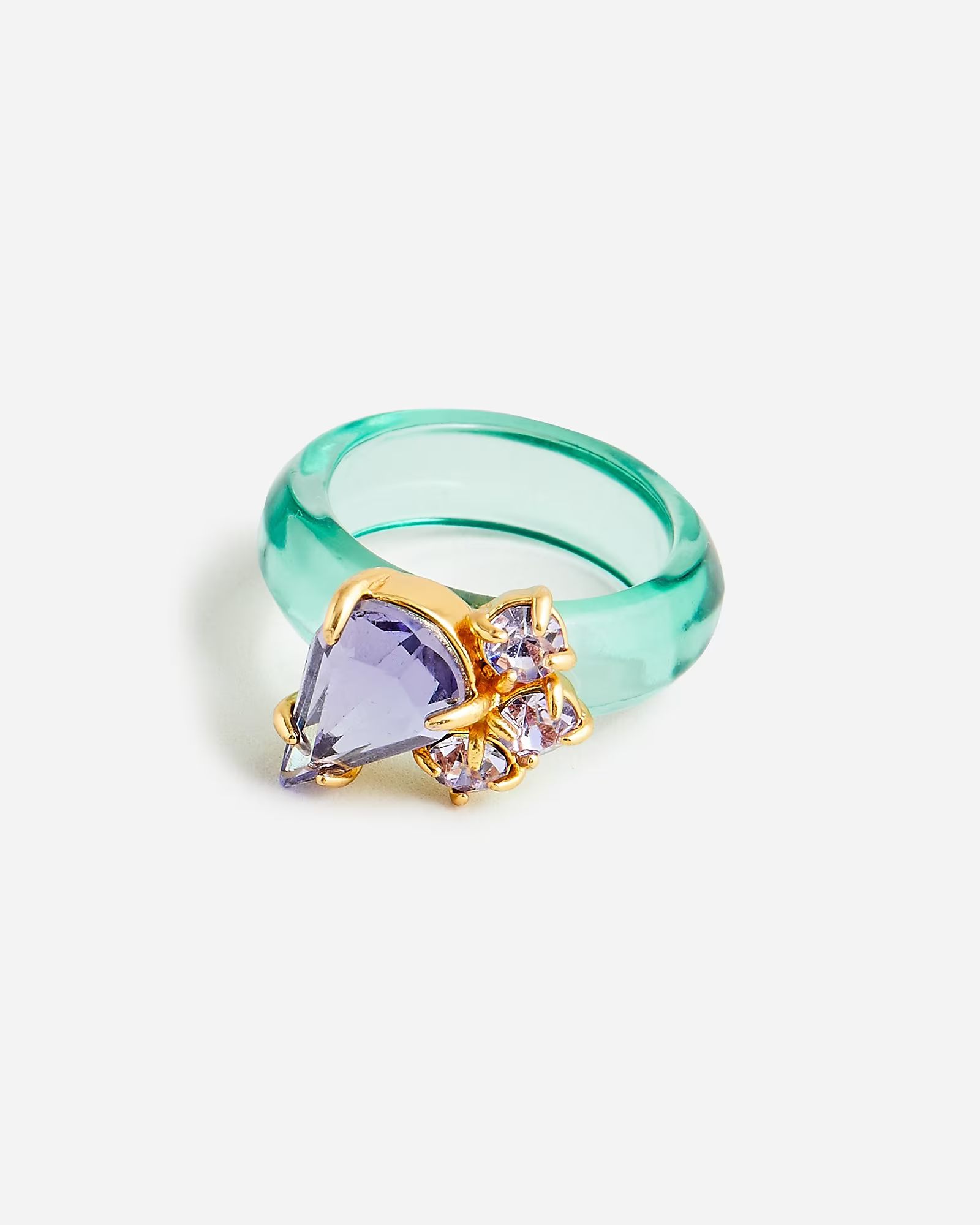 Nails by Mei X J.Crew crystal and acetate ring | J.Crew US