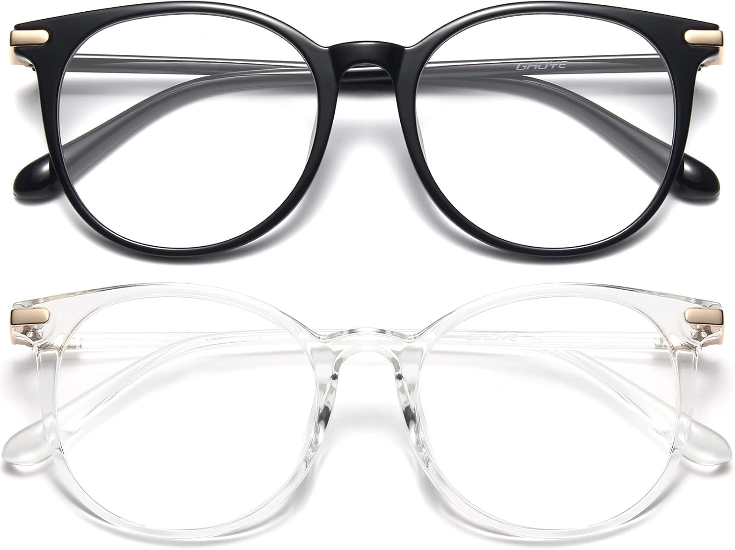 Gaoye Blue Light Blocking Glasses, Retro Round Eyewear Frame Anti Eyestrain Computer Glasses for ... | Amazon (US)