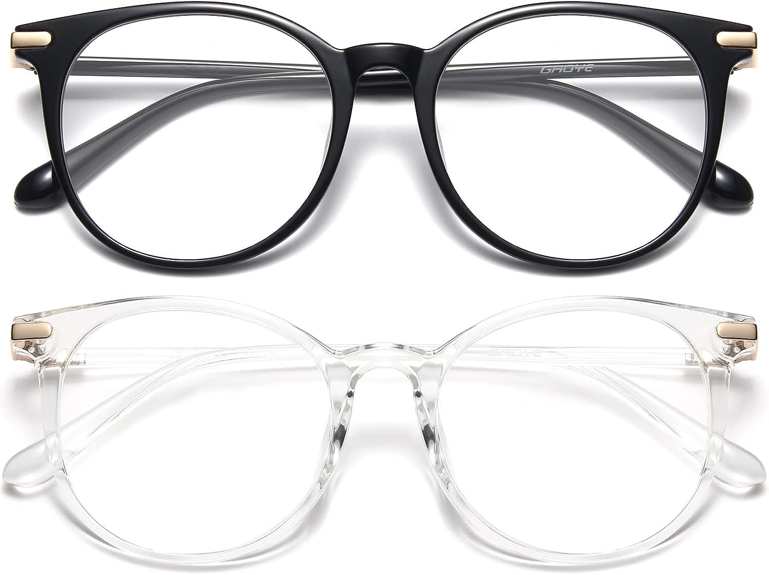 Gaoye Blue Light Blocking Glasses, Retro Round Eyewear Frame Anti Eyestrain Computer Glasses for ... | Amazon (US)