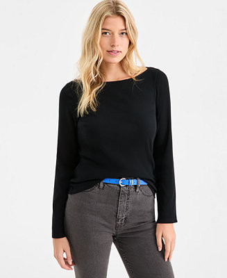 On 34th Women's Knit Boat-Neck Bell-Sleeve Top, Macy's Exclusive - Macy's | Macy's