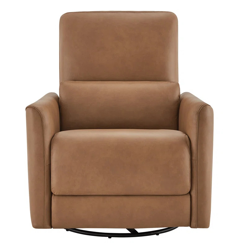Santo Top Grain Genuine Leather Swivel Power Recliner | Wayfair North America