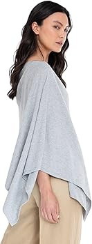 Caroline Grace Cashmere Blend Poncho by Alashan Lightweight & Super Soft - 95% Cotton 5% Cashmere... | Amazon (US)