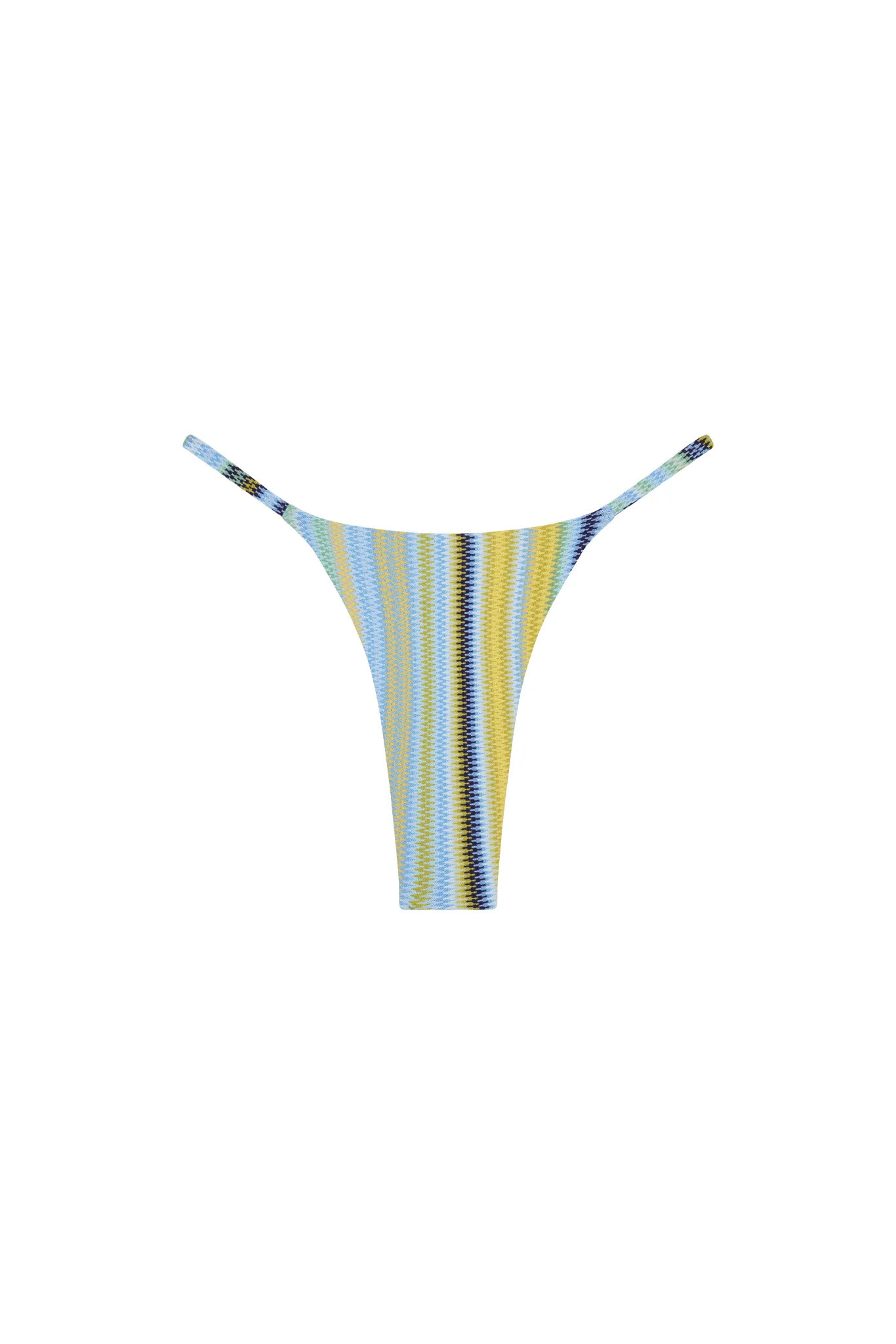 Brazil Thong - Sardinia Stripe Azure - Sardinia Stripe Azure / M | Monday Swimwear