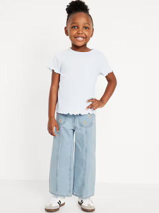 High-Waisted Baggy Mariner Wide-Leg Jeans for Toddler Girls | Old Navy (US)