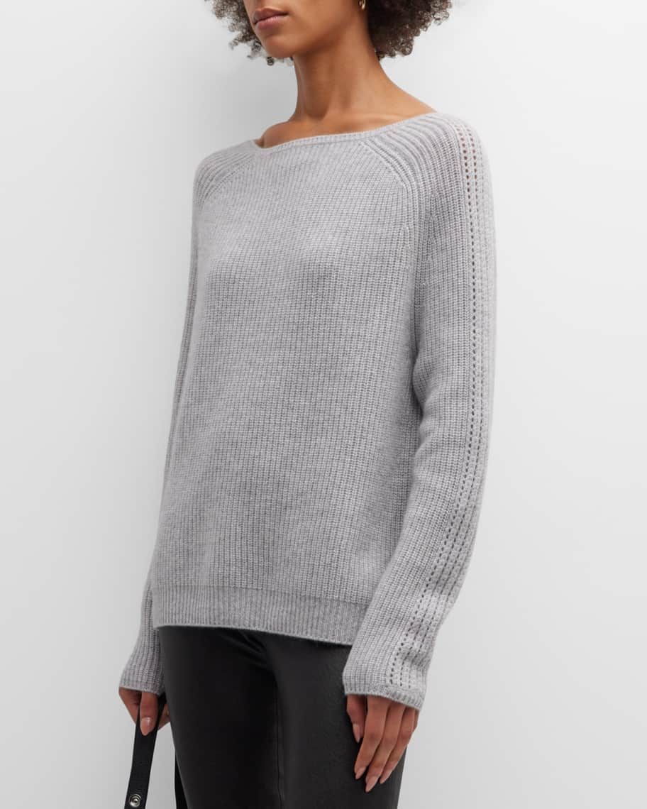 Neiman Marcus Cashmere Collection Cashmere Fancy Stitch Sweater | Neiman Marcus