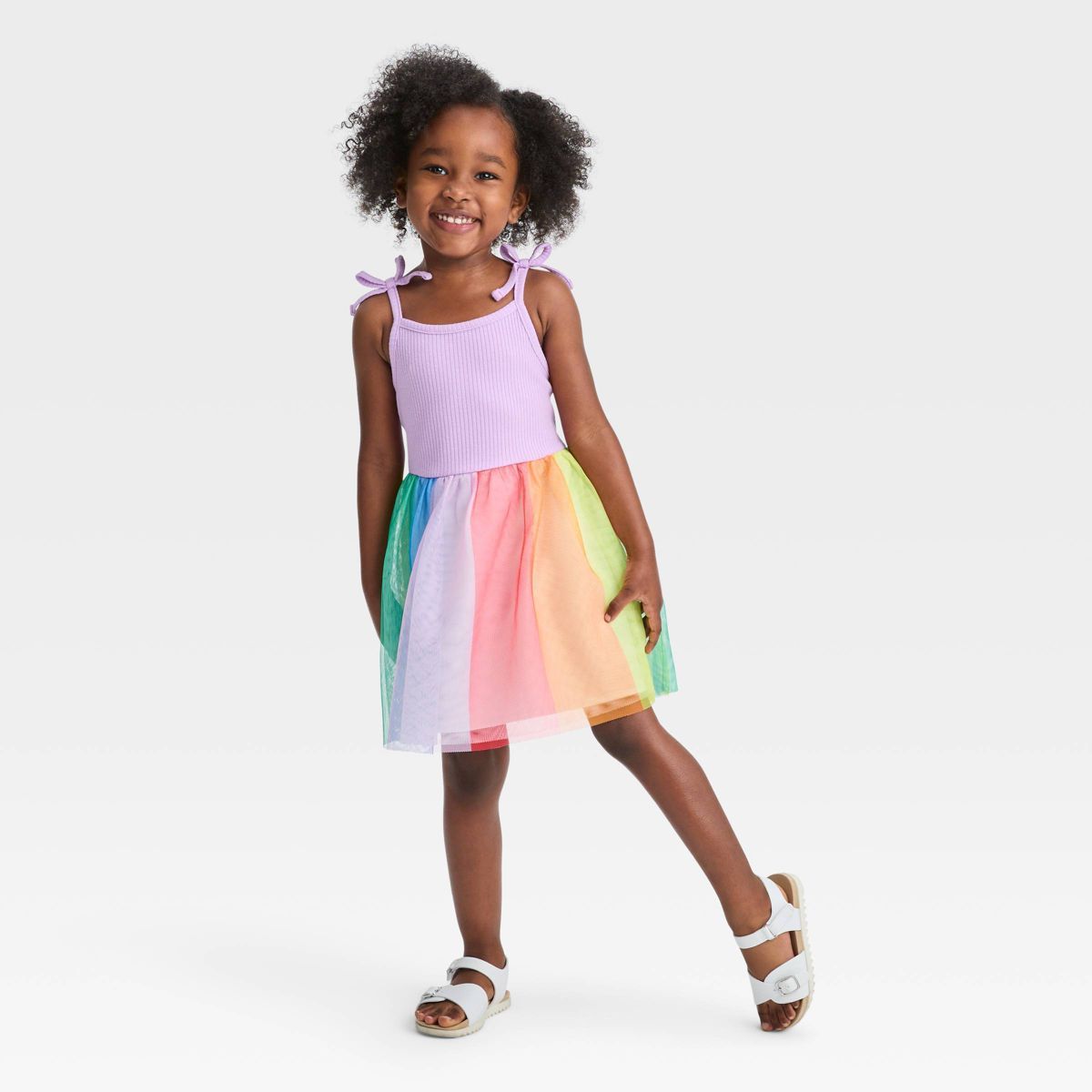 Toddler Girls' Rainbow Tank Tulle Dress - Cat & Jack™ Purple | Target