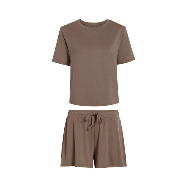 Pajama Shorts Set | Mocha | nuuds