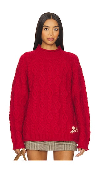 Ffion Stitch Interest Jumper in Red | Revolve Clothing (Global)