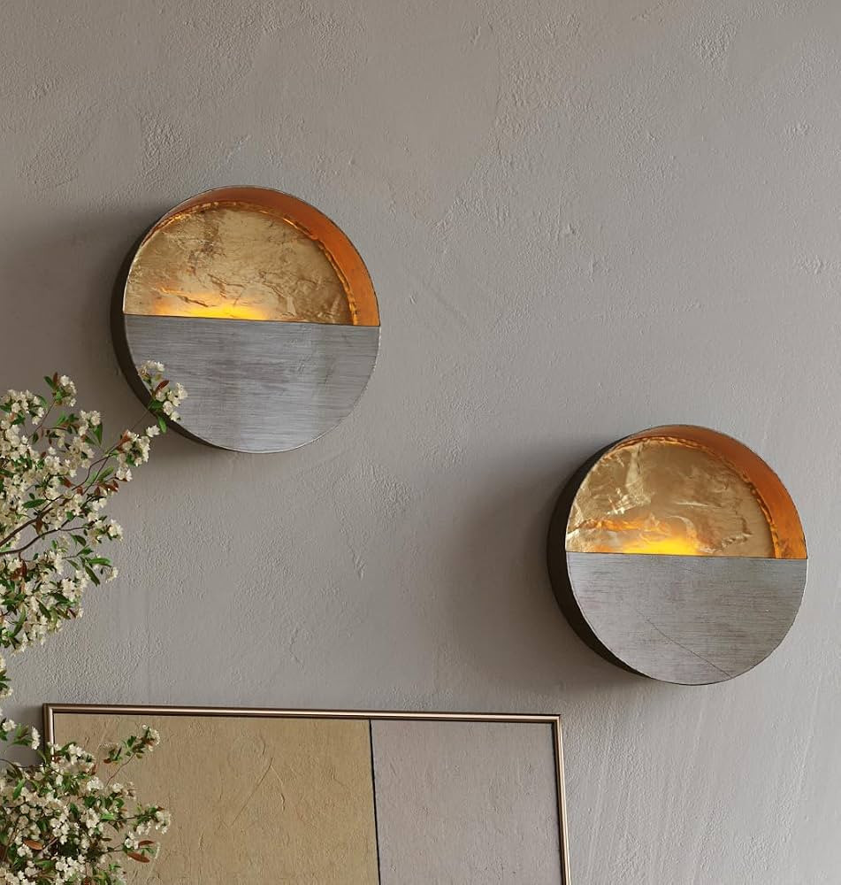 NativeSkins Eclipse Metal Wall Candle Holder Sconce Decoration - Set of Two Handcrafted Decorativ... | Amazon (US)