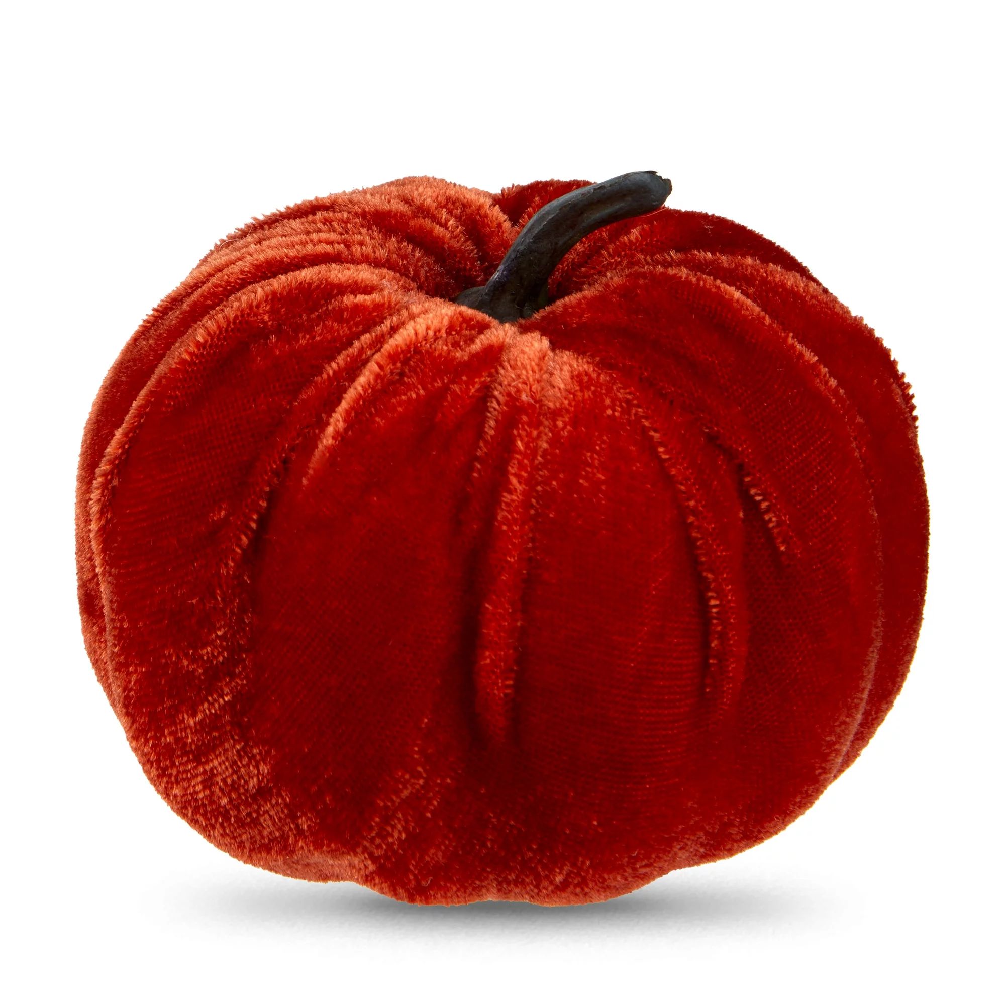 Harvest Mini Foam Orange Velvet Pumpkin Decoration, 3.5", by Way To Celebrate | Walmart (US)