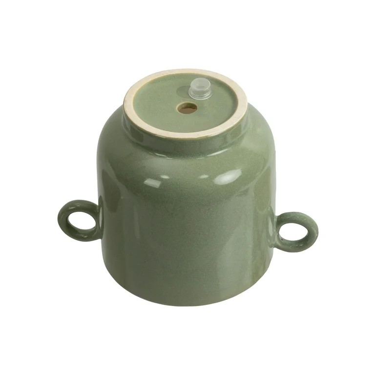 Beautiful 6" Soft Teal Handled Ceramic Planter by Drew Barrymore | Walmart (US)