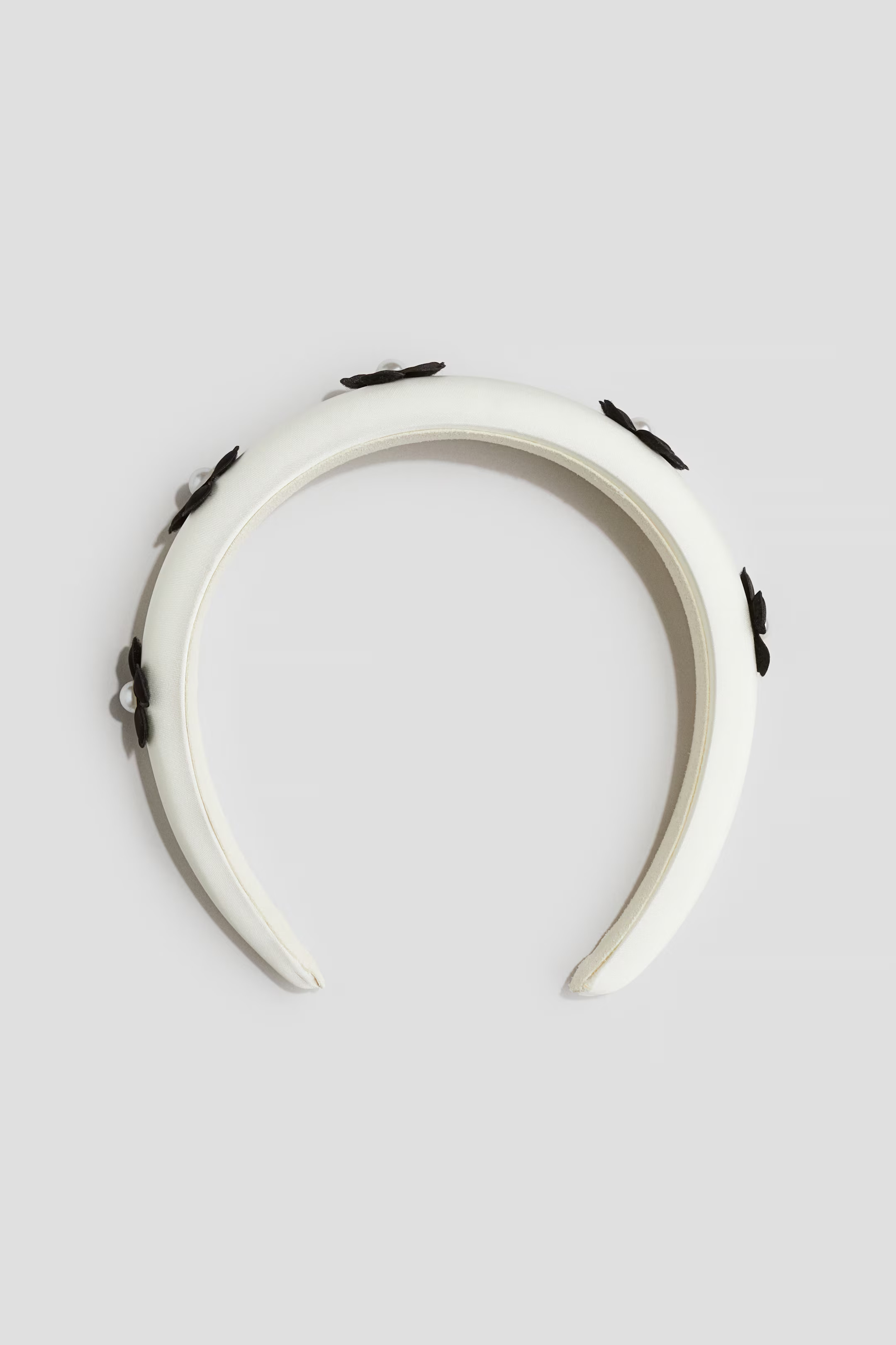 Wide Hairband - White/flowers - Kids | H&M US | H&M (US + CA)