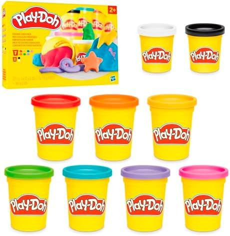 Play-Doh 9 Pack Favorite Color Set, Assorted Colors, 2 & 4 Ounce Modeling Compound Cans, Kids Art... | Amazon (US)