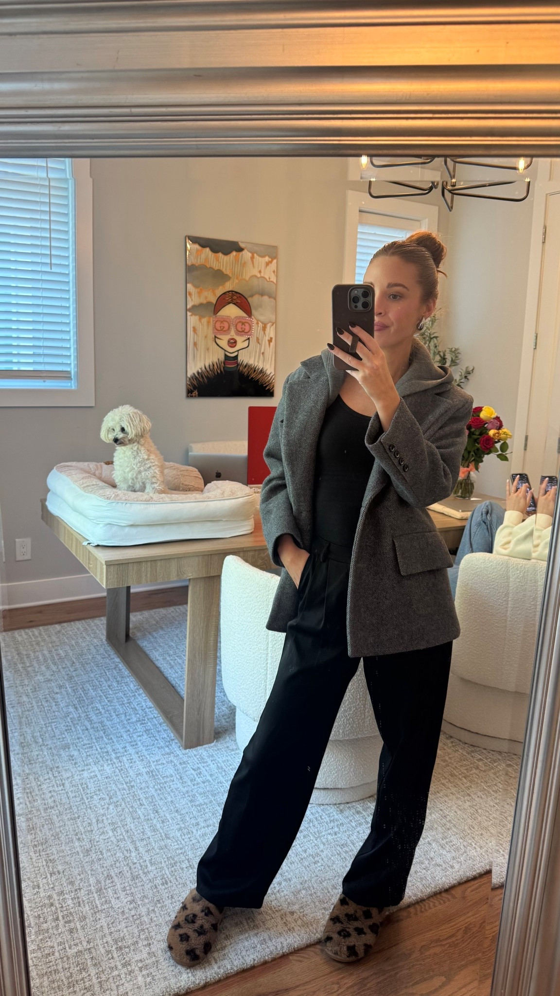 Work from home vibes 🖤 Obsessed with this Sandro blazer so comfortable for meetings all day! Linked similar here!!

#LTKWorkwear #LTKStyleTip #LTKSeasonal