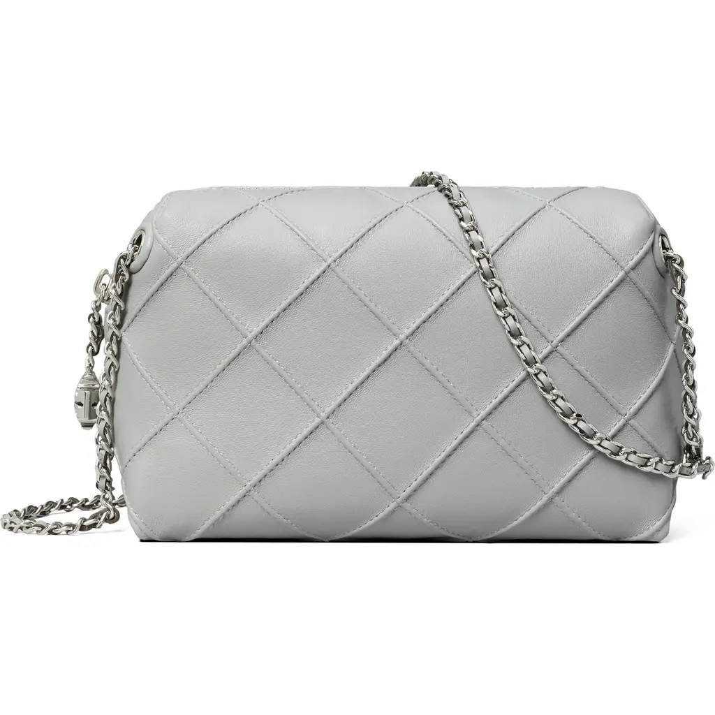 Tory Burch Fleming Soft Leather Crossbody Bag in Gray at Nordstrom | Nordstrom