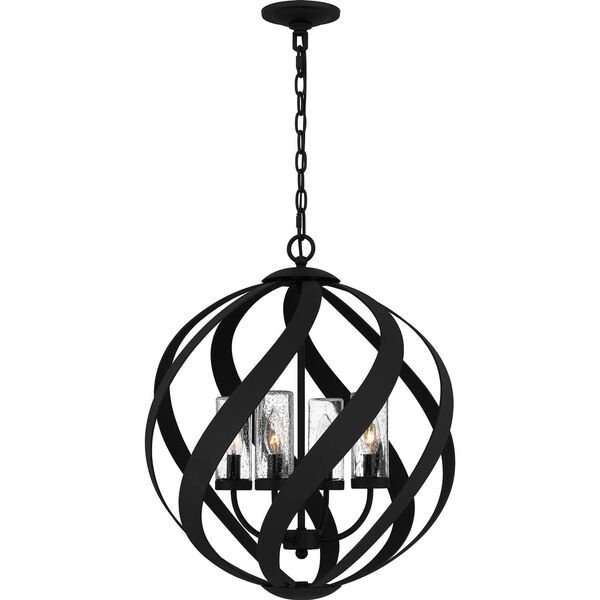 Blacksmith Earth Black Four-Light Outdoor Pendant | Bellacor