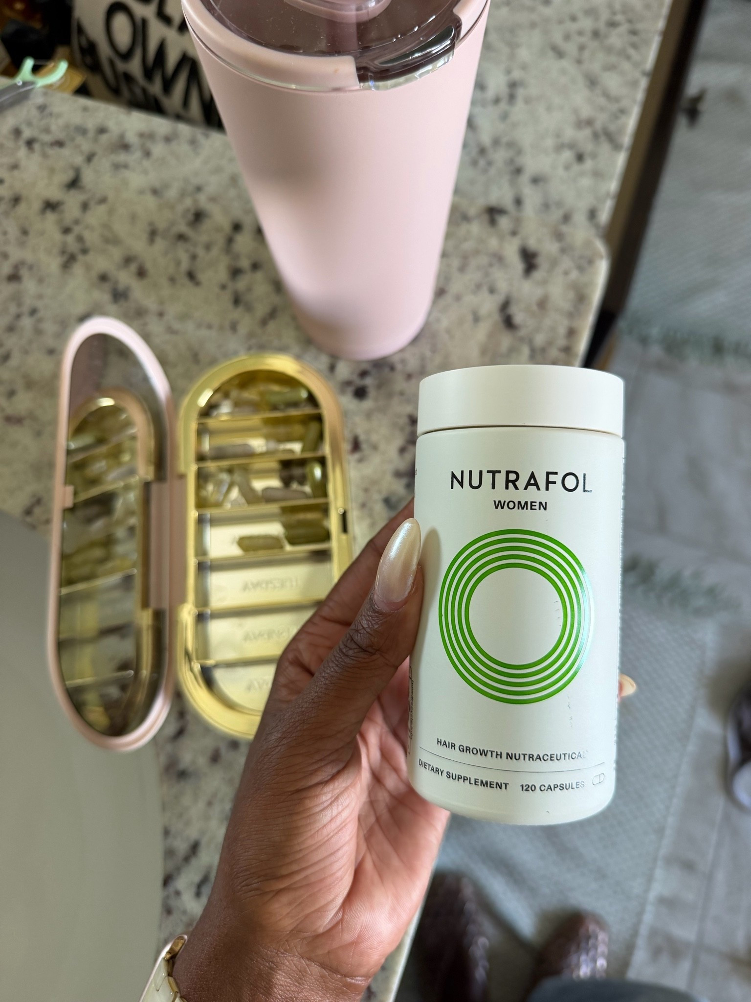 Friends @Nutrafol got me through postpartum hair loss and continues to help keep my hair strong and thriving! #ad My code stacks with their current welcome offer for extra savings! Code: LTK15

#LTKselfcare #LTKmomlife