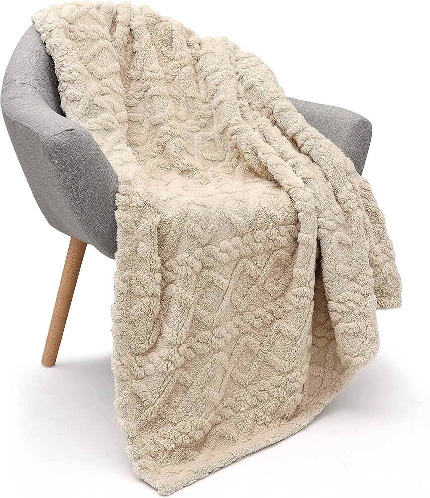 Sherpa Fleece Throw Blanket-3D Stylish Design, Super Soft,Fluffy,Warm,Cozy,Plush,Fuzzy for Couch ... | Amazon (US)